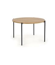 Стол обеденный HALMAR MORGAN дуб золотой/черный, 120/76