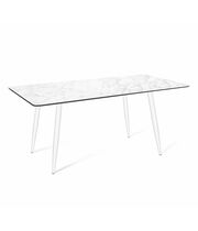 Стол Sheffilton SHT-TU14/ТT27-1 120/76 пластик HPL белый муар/белая аврора