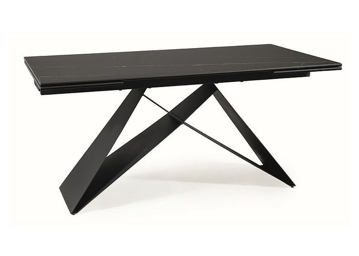 Стол обеденный SIGNAL WESTIN Ceramic Sahara Noir черный/черный мат, 160-240/90