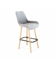 Стул полубарный Sheffilton SHT-ST37/S94-1 арт. СТ-451 серое облако/прозрачный лак/черный муар