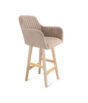 Стул полубарный Sheffilton SHT-ST38-1/S65-1 латте/прозрачный лак