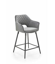 Стул барный HALMAR H107 серый/черный