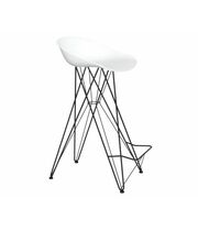 Стул барный Sheffilton SHT-ST19/S66 артикул СТ-82 белый/черный муар