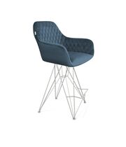 Стул полубарный Sheffilton SHT-ST38/S66-1 тихий океан/хром