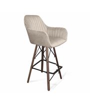 Стул барный Sheffilton SHT-ST38-1/S80 лунный мрамор/тёмный орех/чёрный