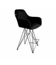 Стул полубарный Sheffilton SHT-ST38/S66-1 ночное затмение/черный муар