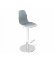Стул барный SHT-ST29/S128 артикул СТ-410 серый/хром/белый муар