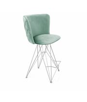 Стул полубарный Sheffilton SHT-ST36-3/S66-1 нежная мята/хром лак