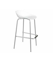 Стул барный Sheffilton SHT-ST19/S29 артикул СТ-127 белый/хром лак