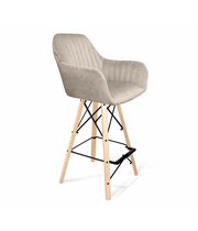 Стул барный Sheffilton SHT-ST38/S80 зефирный/прозрачный лак/черный муар