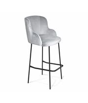 Стул барный Sheffilton SHT-ST39-1/S29 серое облако/черный муар