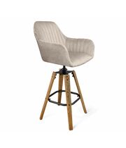 Стул барный Sheffilton SHT-ST38-1/S93 артикул СТ-434 лунный мрамор/браш. коричневый/чёрный