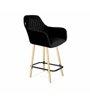 Стул полубарный Sheffilton SHT-ST38/S94-1 ночное затмение/прозрачный лак/черный муар