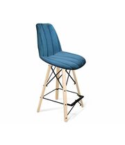 Стул полубарный Sheffilton SHT-ST29-C1/S80-1 морская глубина/прозрачный лак/черный