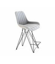 Стул полубарный Sheffilton SHT-ST37/S66-1 арт. СТ-349 серое облако/черный муар