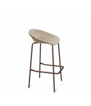 Стул барный Sheffilton SHT-ST19-SF2/S29 артикул СТ-499 ванильный крем/медный металлик