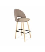 Стул полубарный Sheffilton SHT-ST34-1/S94-1 латте/прозр. лак/черный муар