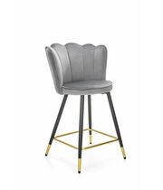 Стул барный HALMAR H106 серый/черный/золотой