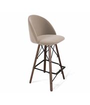 Стул барный Sheffilton SHT-ST35/S80 латте/темный орех/черный