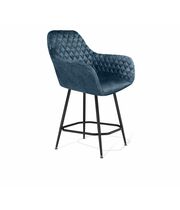 Стул полубарный Sheffilton SHT-ST38/S131-1 синий пепел/черный муар