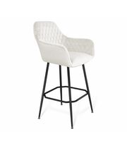 Стул барный Sheffilton SHT-ST38/S131 артикул СТ-565 зефирный/черный муар