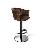 Стул барный Sheffilton SHT-ST42-1/S137 кофейный трюфель/черный муар