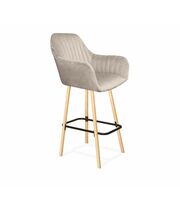 Стул полубарный Sheffilton SHT-ST34/S94-1 лунный мрамор/прозрачный лак/черный муар