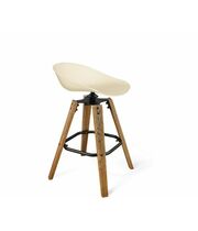 Стул полубарный Sheffilton SHT-ST19/S93 бежевый/браш.коричневый/черный муар