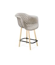 Стул полубарный Sheffilton SHT-ST31-C4/S94-1 лунный камень/прозрачный лак /черный муар