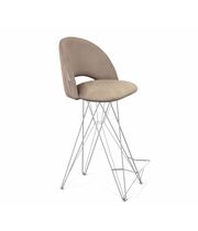 Стул барный Sheffilton SHT-ST34-1/S66 латте/хром лак