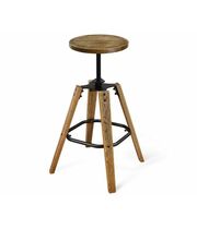 Стул барный Sheffilton SHT-ST16/S93 артикул СТ-401 браш.коричневый/черный муар