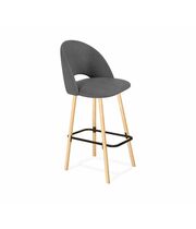 Стул полубарный Sheffilton SHT-ST34/S94-1 артикул СТ-424 платиново-серый/прозр. лак/черный муар