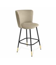 Стул барный Sheffilton SHT-ST36/S131 артикул СТ-557 ванильный крем/черный муар/золото