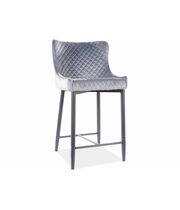 Стул барный SIGNAL COLIN B H-2 Velvet Bluvel 14 серый/черный