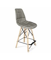 Стул полубарный Sheffilton SHT-ST29-C/S80-1 артикул СТ-673 пепельный/прозрачный лак/черный муар