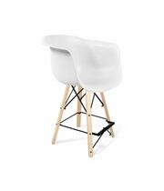 Стул полубарный Sheffilton SHT-ST31/S80-1 белый/прозрачный лак/черный