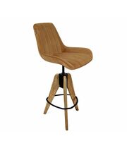 Стул барный Sheffilton SHT-ST37/S92 артикул СТ-624 горчичный/корич.брашир./черный муар