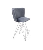 Стул полубарный Sheffilton SHT-ST36-3/S66 артикул СТ-385 нейтральный серый/хром/лак