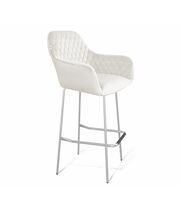 Стул барный Sheffilton SHT-ST38/S29 зефирный/хром лак