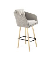 Стул барный Sheffilton SHT-ST43-2/S94 морозное утро/прозрачный лак/черный муар