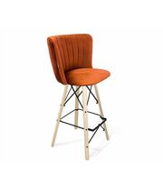 Стул барный Sheffilton SHT-ST36-1/S80  песчаная буря/прозрачный лак/чёрный муар