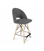 Стул полубарный Sheffilton SHT-ST34/S80-1 платиново-серый/прозрачный лак