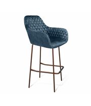Стул барный Sheffilton SHT-ST38/S29 синий пепел/медный металлик