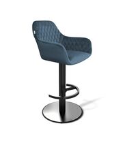 Стул барный Sheffilton SHT-ST38/S137 тихий океан/стальной/черный муар