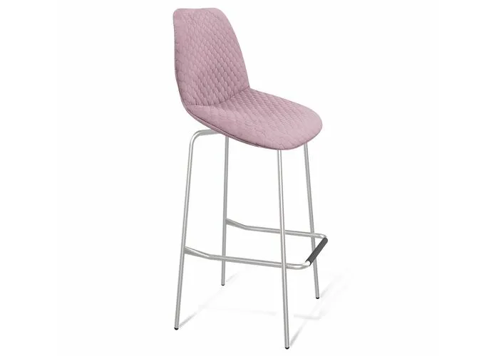 Стул барный Sheffilton SHT-ST29-C22/S29 розовый зефир/хром лак