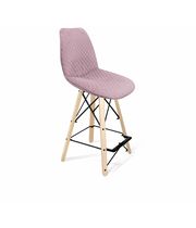 Стул полубарный Sheffilton SHT-ST29-C22/S80-1 розовый зефир/прозрачный лак/черный муар