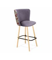 Стул барный Sheffilton SHT-ST36-4/S94 сумеречная орхидея/прозр.лак/черн.муар