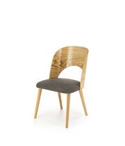 Стул HALMAR CADIZ серый/дуб натуральный