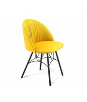 Стул Sheffilton SHT-ST35-1/S100 артикул СТ-599 имперский желтый/черный муар