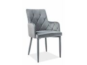 Стул SIGNAL RICARDO Velvet Bluvel 14 серый/се..